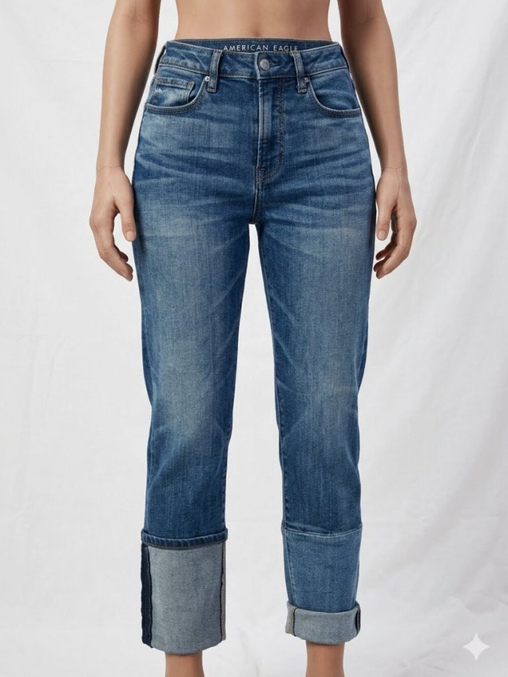 American Eagle Outfitters Super Stretch X Cuffed Skinny Jeans Size 4 Regular
